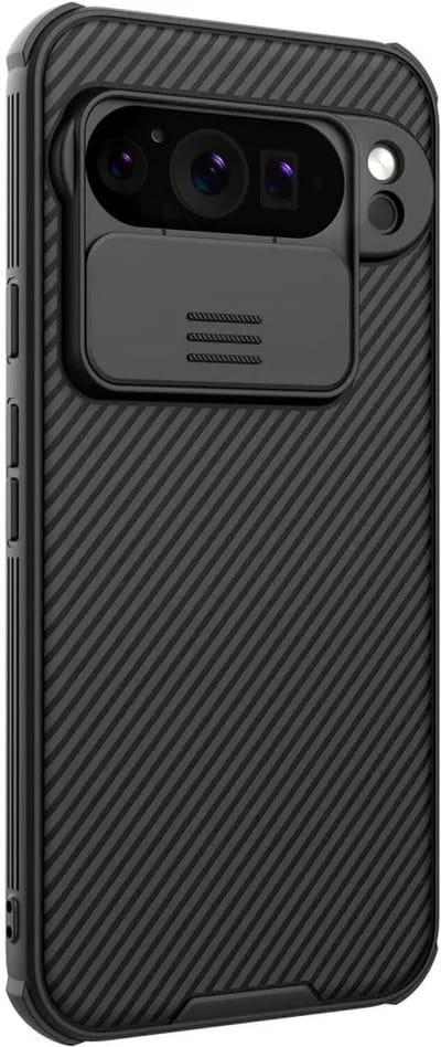 Nillkin CamShield Hoesje Geschikt voor Google Pixel 9 Pro - Back Cover met Camera Slider - Extra Camera Bescherming - Zwart