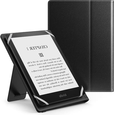 Universele E-reader Hoes voor 6" en 7" Modellen - Lichtgewicht PU Leren Folio Cover met Handstrap en Kickstand, Geschikt voor Kindle, Kobo en Sony
