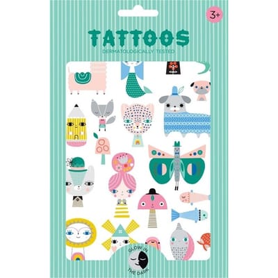 Petit Monkey glow in the dark tattoo's Leopard