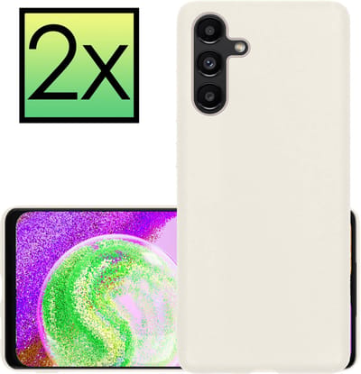 Hoesje - 2 Stuks - Geschikt voor Samsung Galaxy A04s - Sterk & Shockproof - Case Siliconen - Back Cover - Telefoon Hoes - Wit