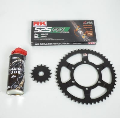 Kit chaîne France Equipement pour Moto Triumph 800 Tiger Xc 2011 à 2017 16x50 Pas 525 Neuf