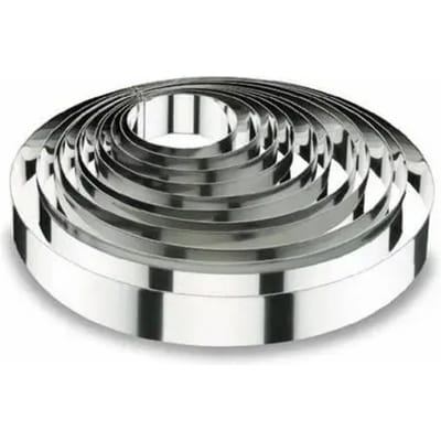 Ronde roestvrijstalen taartring Lacor 18/10 - 26,3 cm