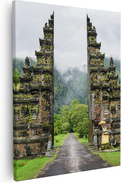 Artaza Canvas Schilderij Bali - 40x50 cm - Muurdecoratie Indonesie - Wanddecoratie Bergen - Kamer Accessoires