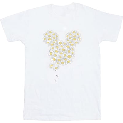 Disney Dames/Dames Mickey Mouse Kamille Hoofd Katoenen Vriendje T-shirt (Wit)
