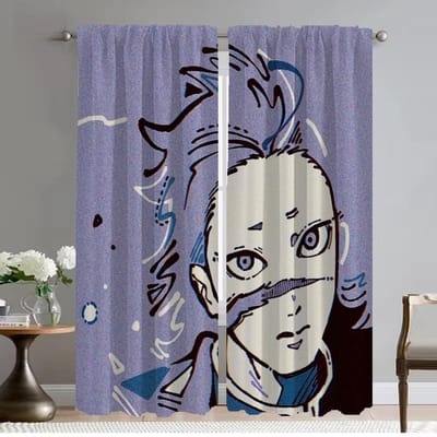 Elegante Kamergordijnen voor Camera Demon Slayer Woonkamer Gordijn Shades Huis Interieur Gordijnen 2 Stuks Scheidingswand Keuken Kind W50xH70cmx2pcs-CL gray
