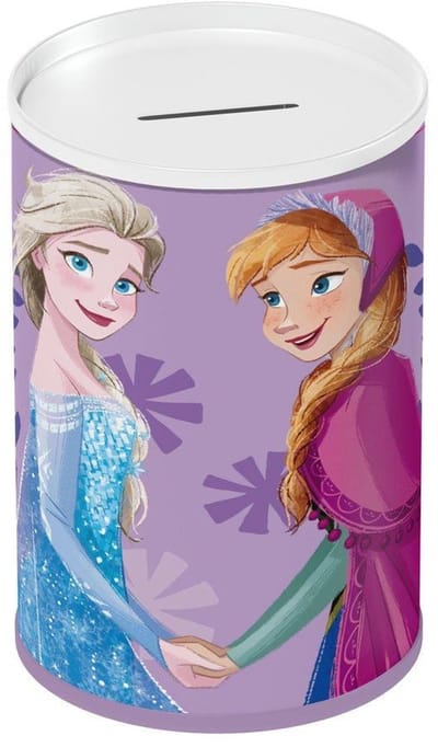 Disney Frozen Metalen Spaarpot – Coin Box 10×15 cm – Voor Eenmalig Openen met Blikopener