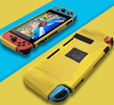 Actie4you® - Hoes geschikt voor Nintendo Switch - Hoesje Schokbestendig - TPU Case met Kickstand – Geel