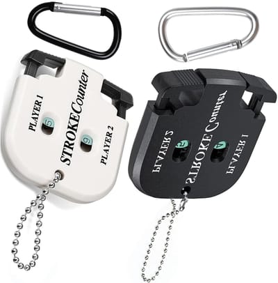 Dailygoods- Golfscoreteller Lichtgewicht - Handmatige Teller - Spelerteller - Gatenteller - 2 Stuks - Inclusief Karabijnhaken - Scoreteller