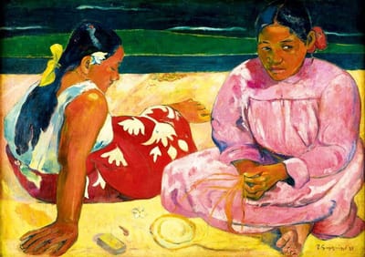 Kunstpuzzel Vrouwen Tahiti - Schilderij Legpuzzel - Ontspanning Geheugen - Gedetailleerde Reproductie - 68x48 cm - Meerkleurig