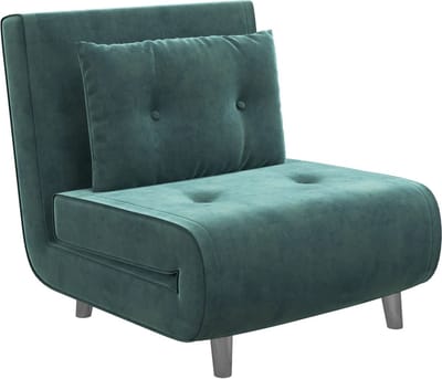 Slaapstoel - Uitklapbaar - Slaapbank - Logeerbed - Zetelbed - Slaapfauteuil - Vouwbed - 1 persoons - Zeer comfortabel - Groen