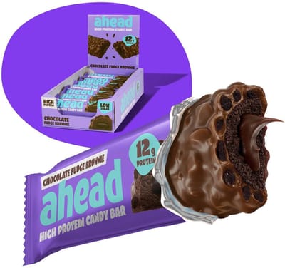 ahead Protein Bar – Suikerarme Eiwitreep – Doos 12×45 g (540 g), 14×45 g (630 g) –11–12 g Eiwit – Suikerarm, Vezelrijk, Zonder Palmolie