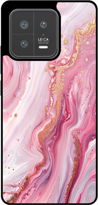 Smartphonica Telefoonhoesje Geschikt voor Xiaomi 13 met marmer opdruk - TPU backcover case marble design - Roze geschikt voor Xiaomi 13