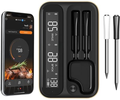 MRKK® Vleesthermometer Draadloos - Kerntemperatuurmeter Bluetooth - BBQ Accessoires
