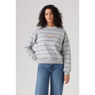 Levi's Gr Heritage Stripe Crew Crew Regatta Fla Maat: S | Sweaters Outlet | Dames | Grijs