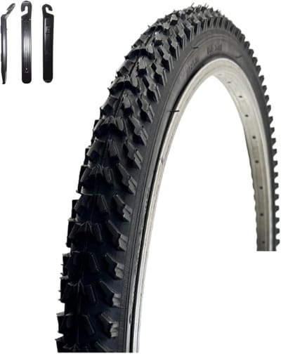 Fietsband - Buitenband - Dagelijks Gebruik - Inclusief Bandenlichters - 26 inch 50-559 - Zwart