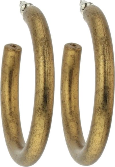 Behave - Dames oorringen goudkleur vintage look 4,5 cm everyday basic (69 tekens inclusief spaties)