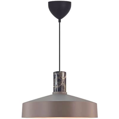 Nordlux Hanglamp Elvas, lichtbruin, Ø 37 cm, metaal/marmer