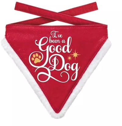 Plenty Gifts Kerst Bandana - Honden Bandana - Good Dog - 18.5 x 22.5 cm