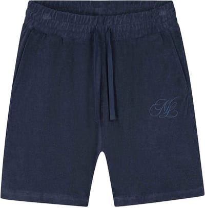 Malelions emblem towelling short in de kleur marine.