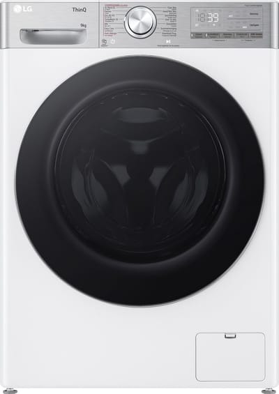 LG F4WR9009S2W - SUPER ZUINIG, 40% zuiniger dan energielabel A - 9 kg Wasmachine met TurboWash™ 39 - Slimme AI DD™ motor - Hygiënisch wassen met stoom - ThinQ™