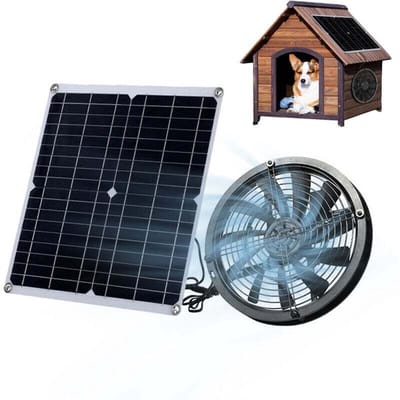 fan-30W 18V Solar afzuigventilator, IP65 waterdichte buitenventilator op zonne-energie, draagbare afzuigventilator, geschikt voor campers, kassen, dierenverblijven en kippenhokken.