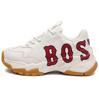 MLB Big Ball Chunky P Mega Synthetisch Leer Standaard Retro Print Casual Kleding Duurzaam Lage Top Dad Schoenen Unisex Sneakers Wit Rood 3ASHC2B2N-43RDS 36.5 white