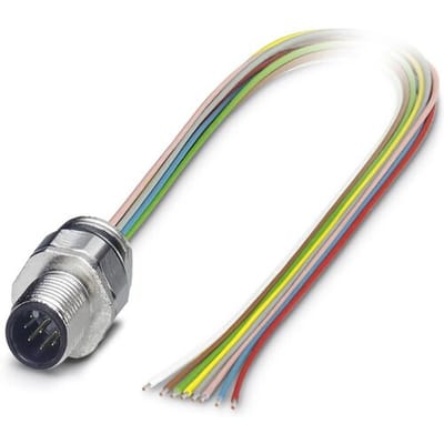 Phoenix Contact 1513787 Sensor/actuator inbouwconnector M12 Aantal polen (sensoren): 8 Stekker, inbouw 0.50 m 1 stuk(s)