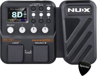 NUX MG-101 Gitaar multi effectpedaal met drum machine en looper incl Specter Plectrum
