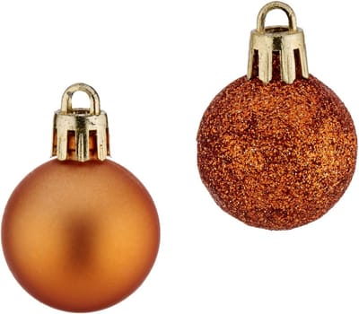 Krist+ Kerstballen - 12x ST - oranje - kunststof - 3 cm - glitter - mat