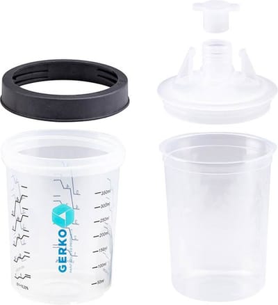Gerko GPS125/400 Gesloten PPS Verfsysteem – 400 ml, 50 Stuks met 125µm Zeef