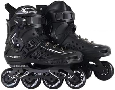 Inline Skates - Rolschaatsen Fitness - Sportief Gebruik - Aluminium Frame - 80mm Wielmaat - Zwart