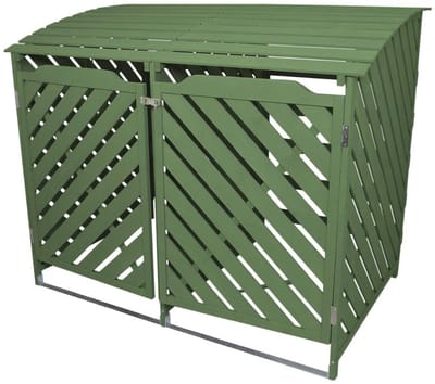 Quvo® Kliko Ombouw – Containerberging - Kliko Ombouw Dubbel - Groen - 92cm x 149cm x 122cm