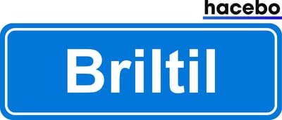 Hacebo - Plaatsnaam Sticker - 29x10 CM - Briltil sticker - Verkeersborden sticker - grappige cadeaus - Briltil