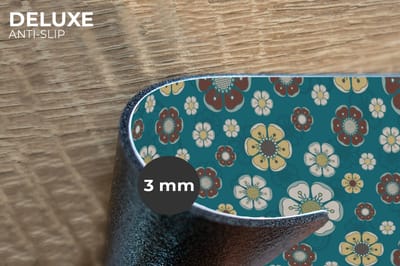 Placemats - 6 stuks - 45x30 cm - Placemat kunststof - Retro - Bloemen - Patronen - Blauw - Borden onderleggers - Decoratie voor op tafel - Keuken tafeldecoratie accessoires - Vinyl onderlegger - Tafelversiering