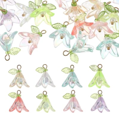 Solidchoice - 40 Stuks Acryl Bloemen Hangers voor Sieraden