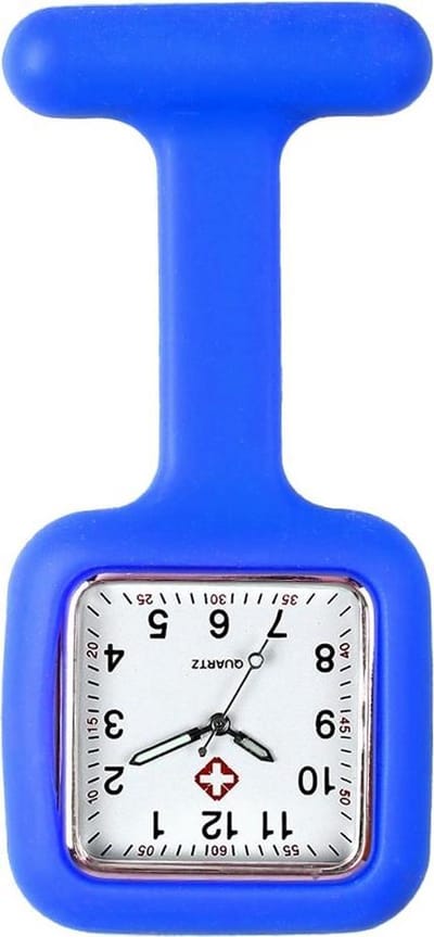 Fako® - Verpleegstershorloge - Zusterhorloge - Siliconen Vierkant - Blauw