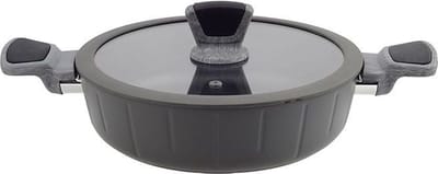 Ferveo Bradar Lage Braadpan met Deksel - 24cm - Zwart - Inductie