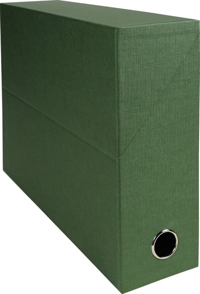 Exacompta 5x Transportdoos Rug 90mm - canvas papier - Groen - 89523E