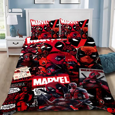 Jongens Dekbedovertrek Kussensloop Wolverine Beddengoed Set Volwassen Jongen Meisje Slaapkamer Decoratie Kinder Cadeau Enkel Dubbel Groot 150*200cm 3pcs