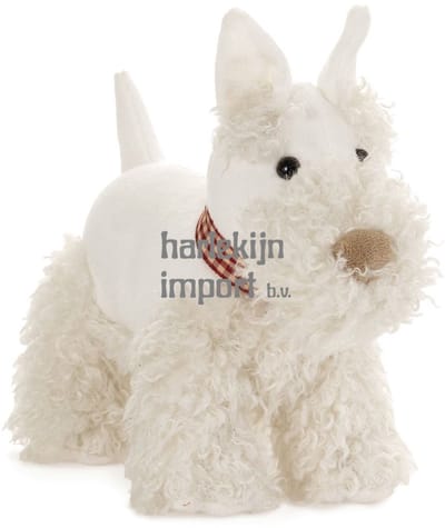 Egmont Toys knuffel hond Lola pluche wit 21x10x18 cm speelgoed.
