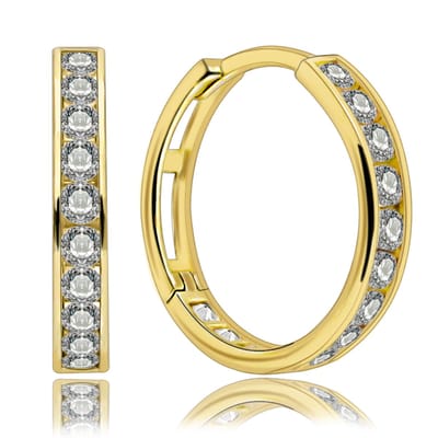 Juwelier Zwartevalk - 9 karaat oorbellen met zirkonia/18mm