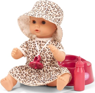 Badpop zonder haar met drink- en zindelijkheidsfunctie - 33 cm meisjesbabypop voor kinderen vanaf 18 maanden
