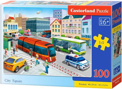 Castorland City Square – Puzzel – 100 stukjes – Stad – Premium kwaliteit