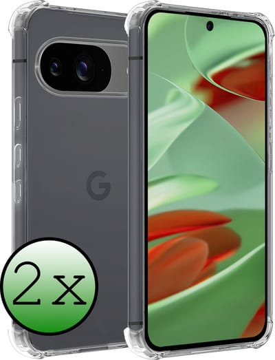 Hoesje 2 Stuks - Geschikt voor Google Pixel 9 - Sterk & Shockproof - Siliconen Case - Back Cover - Telefoon Hoes Shock Proof - Transparant