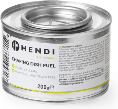 HENDI Brandpasta voor chafing dish – ethanol – 3 uur brandduur – 200g – roet- en geurloos