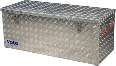 Aluminium kist traanplaat PRO 312 liter 1272×525×515 mm - Disselbak voor materialen - Steiger disselkist voor wielen en onderdelen aanhanger - Opslag en transportkist gereedschap
