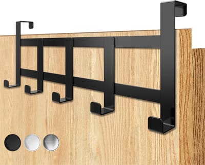 Swiphi® Deurkapstok - Deurhaak - Wandkapstok - 32x14cm - Zwart