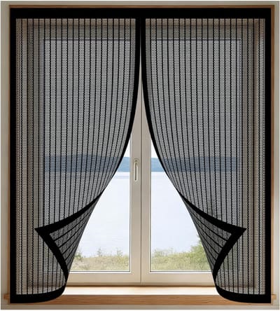 Raamhor Zonder Boren - Insectenhor Raam - Insecten Buiten Houden - Zelfklevend Klittenband - 130 x 50 cm - Zwart