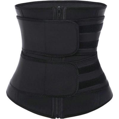 Sauna Zweetband Zweet om Af te Vallen Vrouwen Postpartum Taille Trainer Afslankende Schede Vrouwelijke Platte Buik Vetverbrandende Riem Gordel XXXL zwart