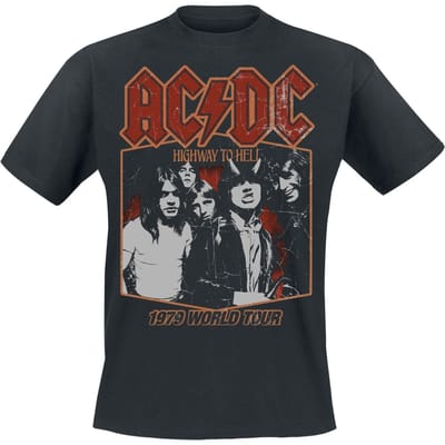 AC/DC Highway To Hell Tour '79 Heren T-shirt - zwart - S